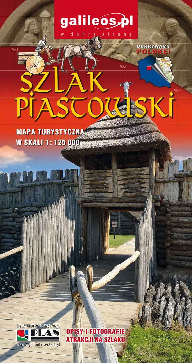 Szlak Piastowski. Mapa w skali 1:125 000 - Książki