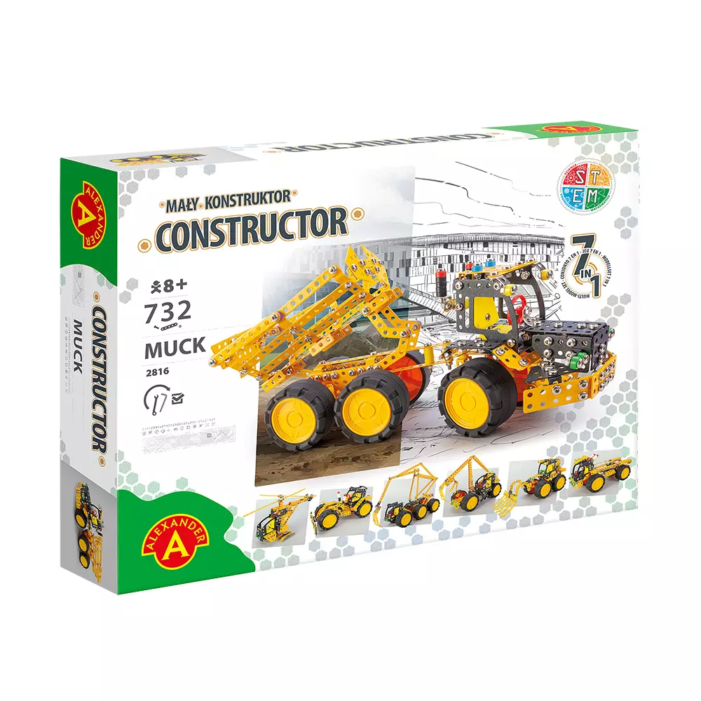 Mały Konstruktor/CONSTRUCTOR - 7 in 1  MUCK - Zabawki