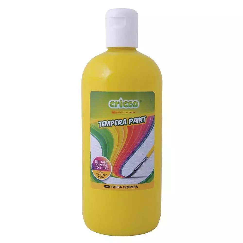 Farba tempera 500ml żółta CRICCO - Papiernicze i szkolne