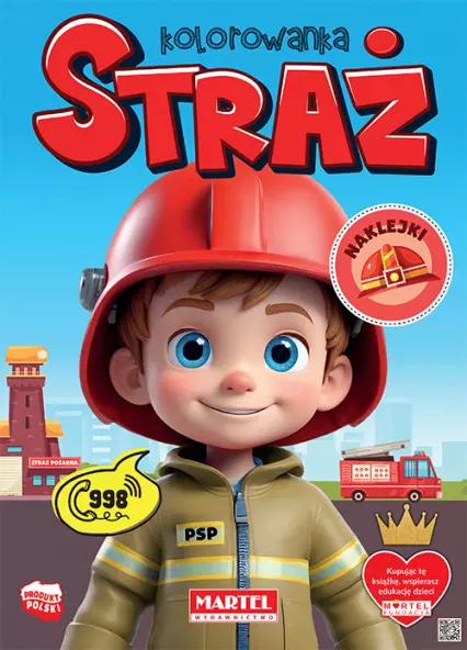 Straż. Kolorowanka z naklejkami - Książki