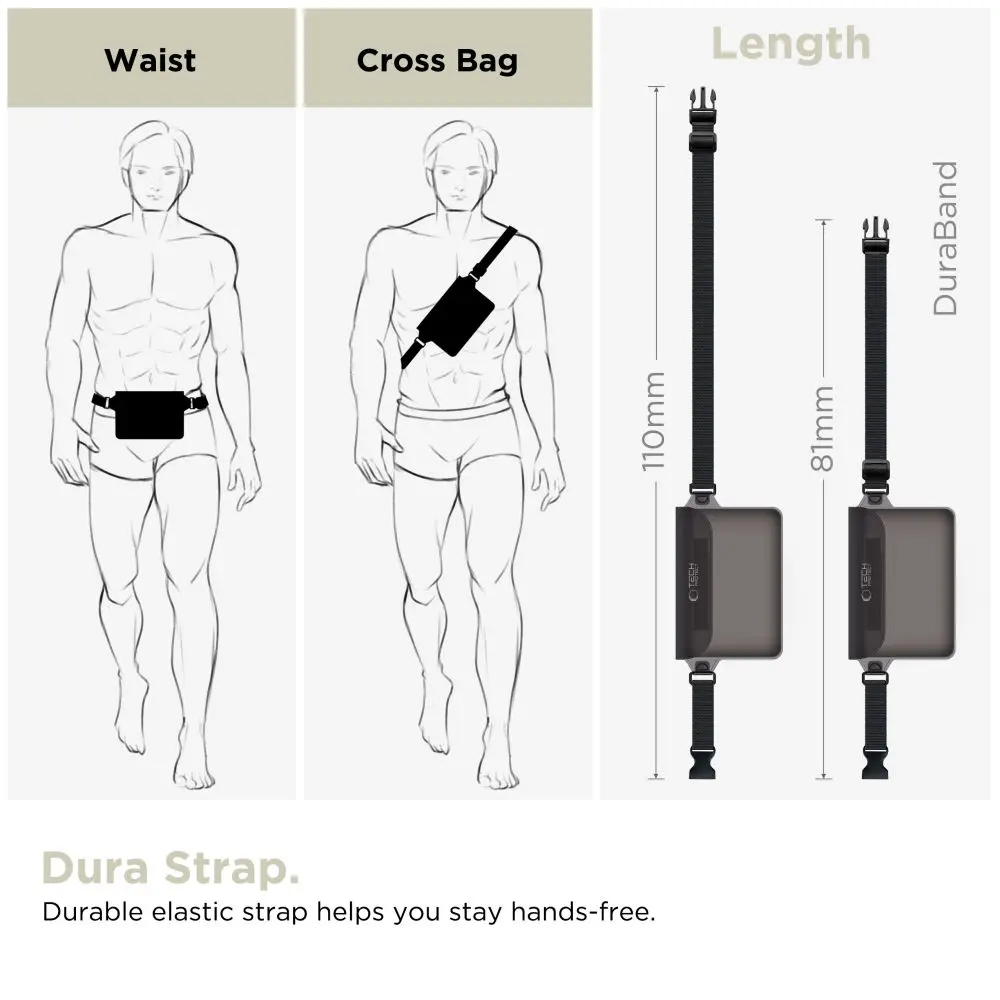 Tech-Protect UWP10 Universal Waterproof Pouch 10 Inch BLACK/CLEAR - Papiernicze i szkolne