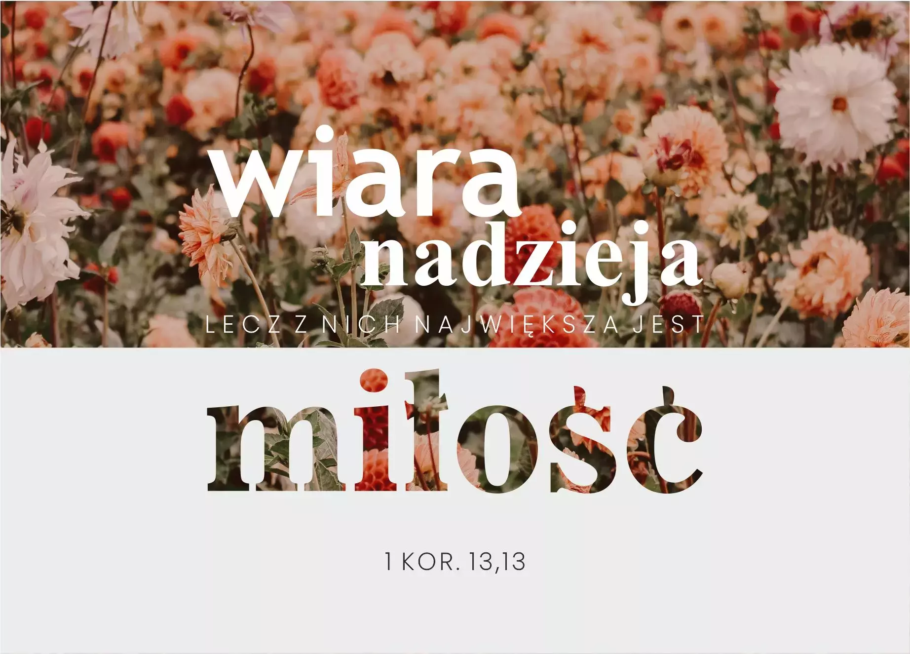 Kartka okolicznościowa z kopertą. Wiara, nadzieja, miłość - Papiernicze i szkolne