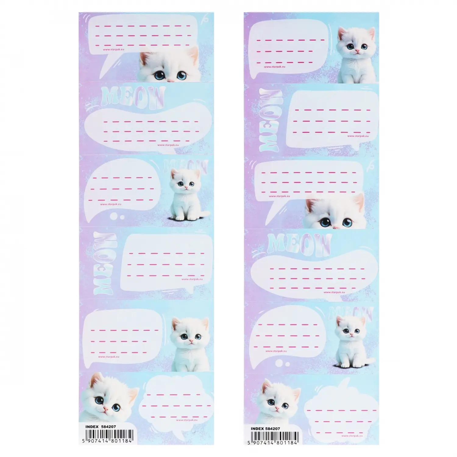 Naklejki Na Zeszyt Cute Kitty A 25 Starpak 584207 - Papiernicze i szkolne