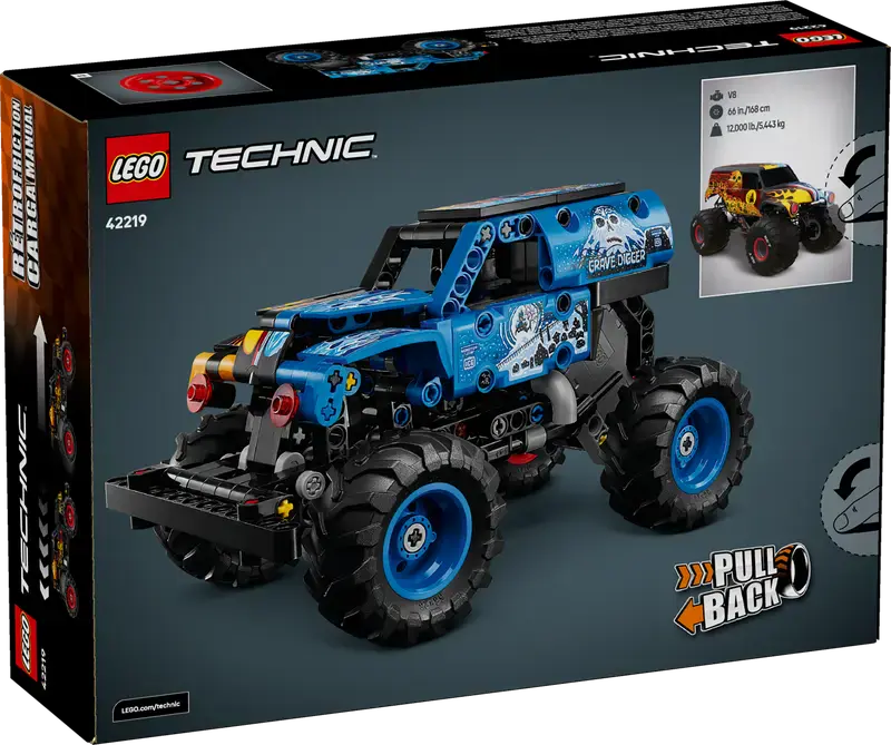 LEGO Technic Monster Jam™ Grave Digger™ Ogień i lód 42219 - Zabawki