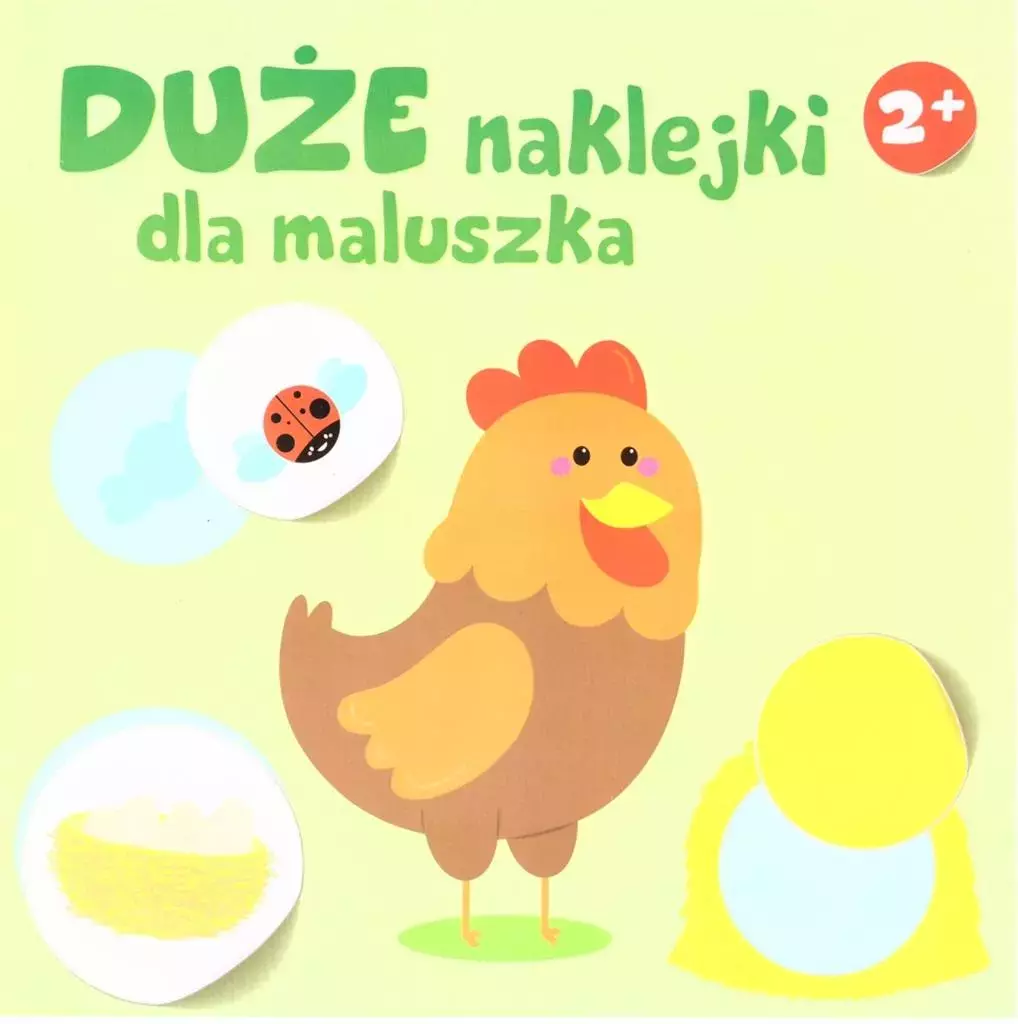 Duże naklejki dla maluszka 2+ - Kura - Książki