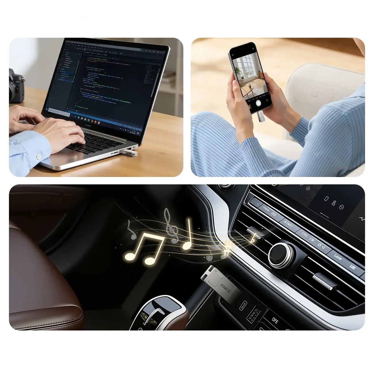 Pendrive Orico U301 128 GB USB-A USB-C USB 3.2 Gen 1 - srebrny - Elektronika i akcesoria