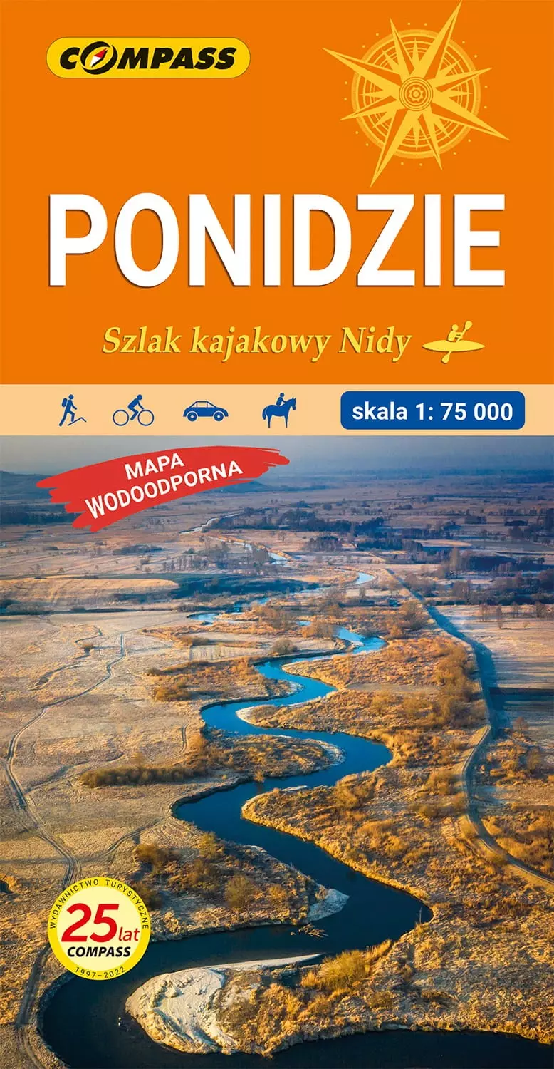 Ponidzie Szlak kajakowy Nidy Mapa laminowana Wyd 9 - Książki