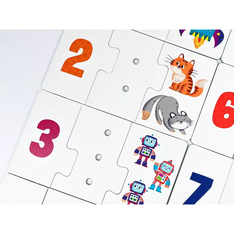 Puzzle sensoryczne 30 elementów. Cyferki - Puzzle