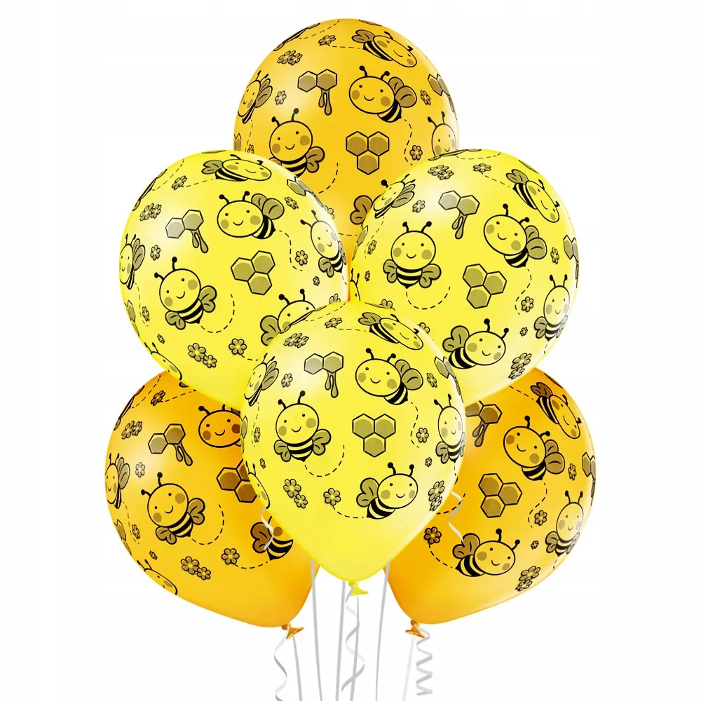 Balony Belbal 12", D11, pszczoły, 6szt. - Papiernicze i szkolne
