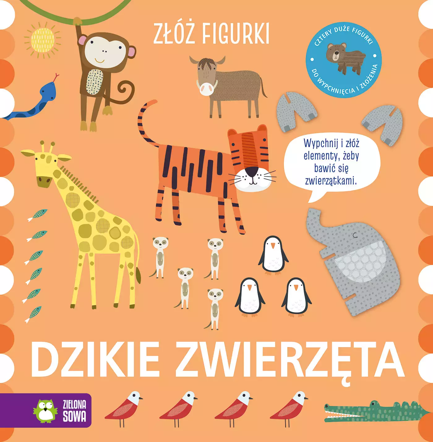 Złóż figurki. Dzikie zwierzęta - Książki