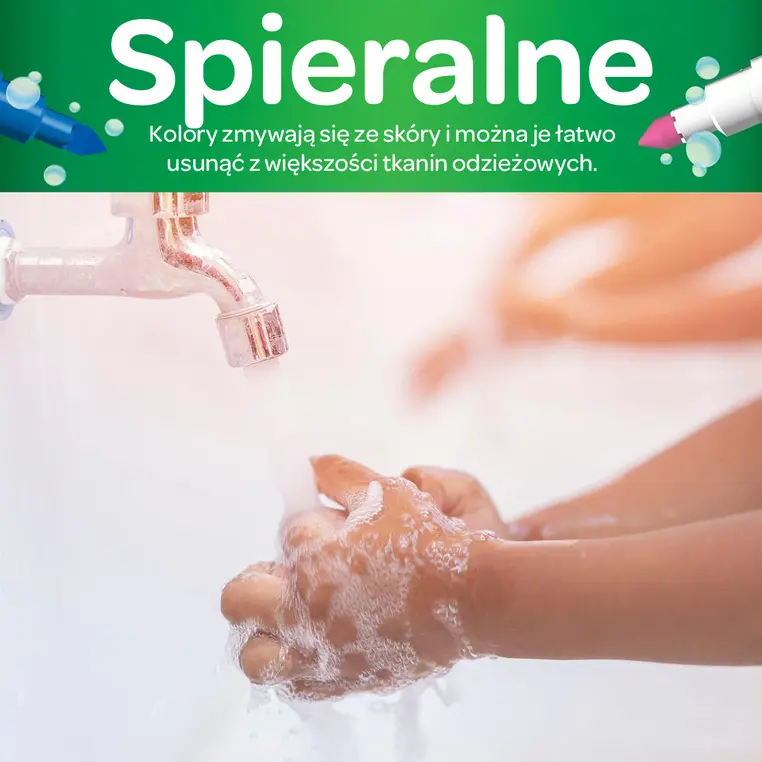 Crayola Super Tips Flamastry mazaki dla dzieci zmywalne 24szt. - Papiernicze i szkolne
