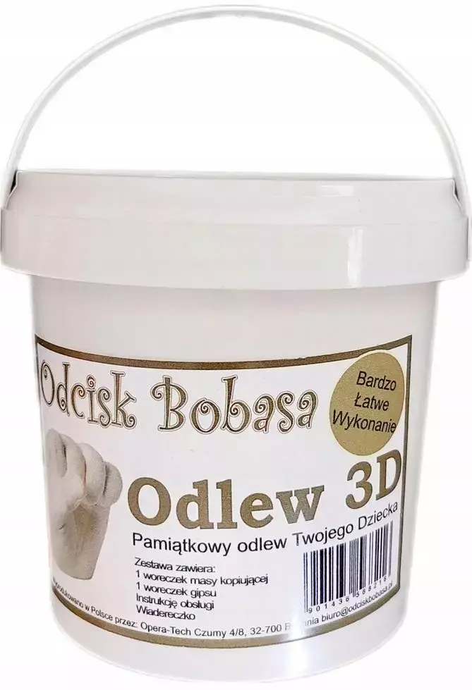 Odcisk Bobasa - Odlew 3D mały - Zabawki