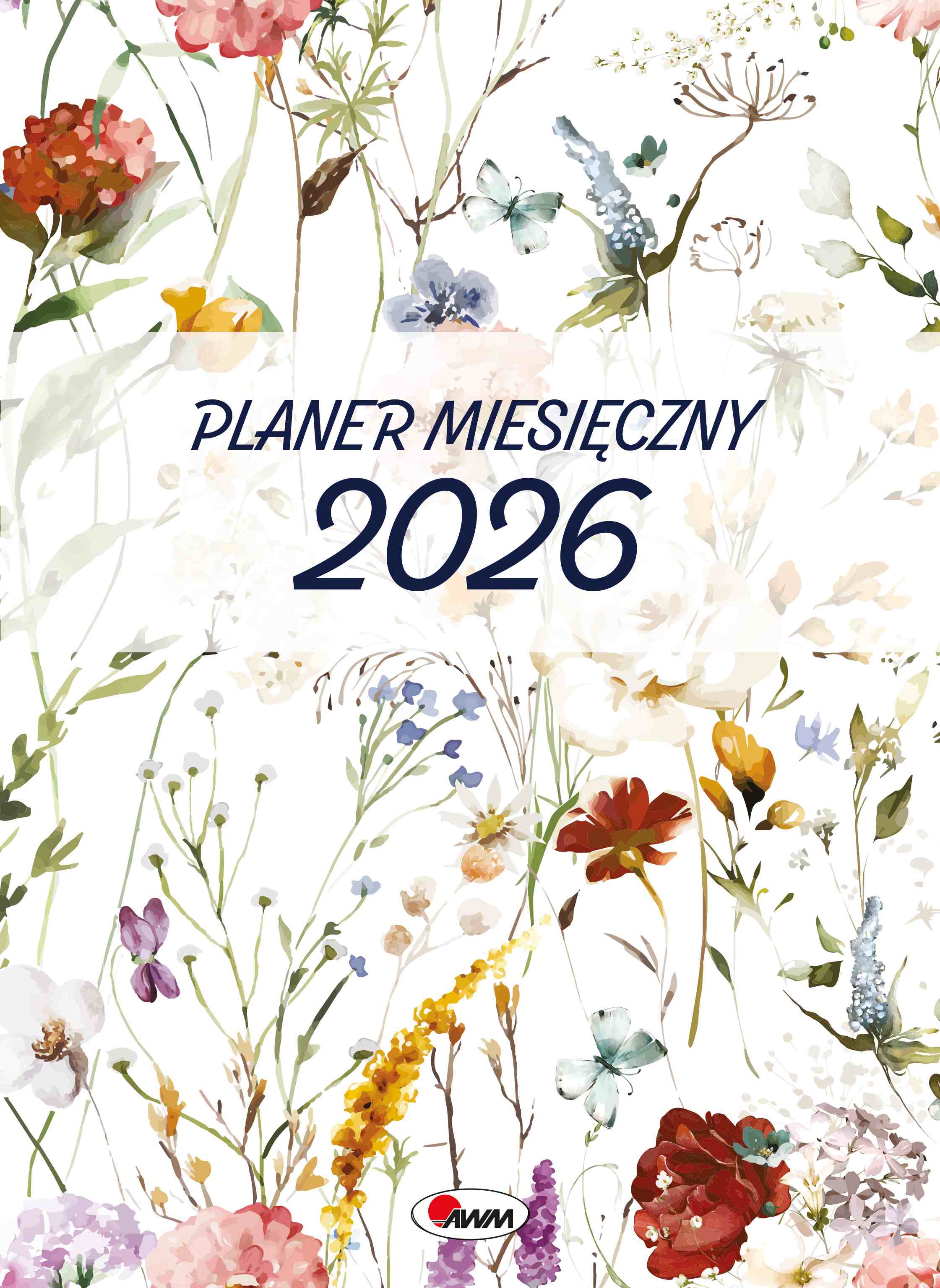 Kalendarz 2026 planer miesięczny A4 Kwiaty - Książki
