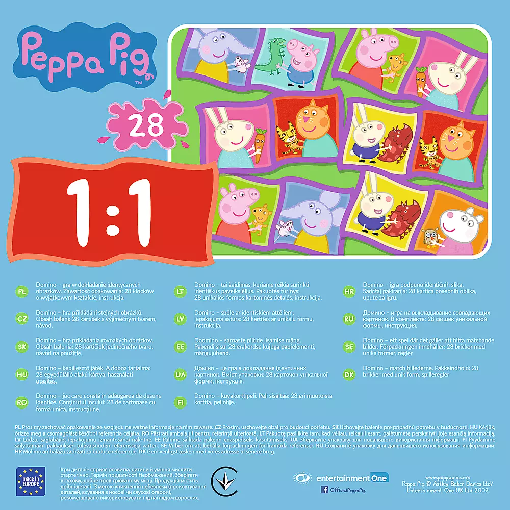 Świnka Peppa. Domino - Gry