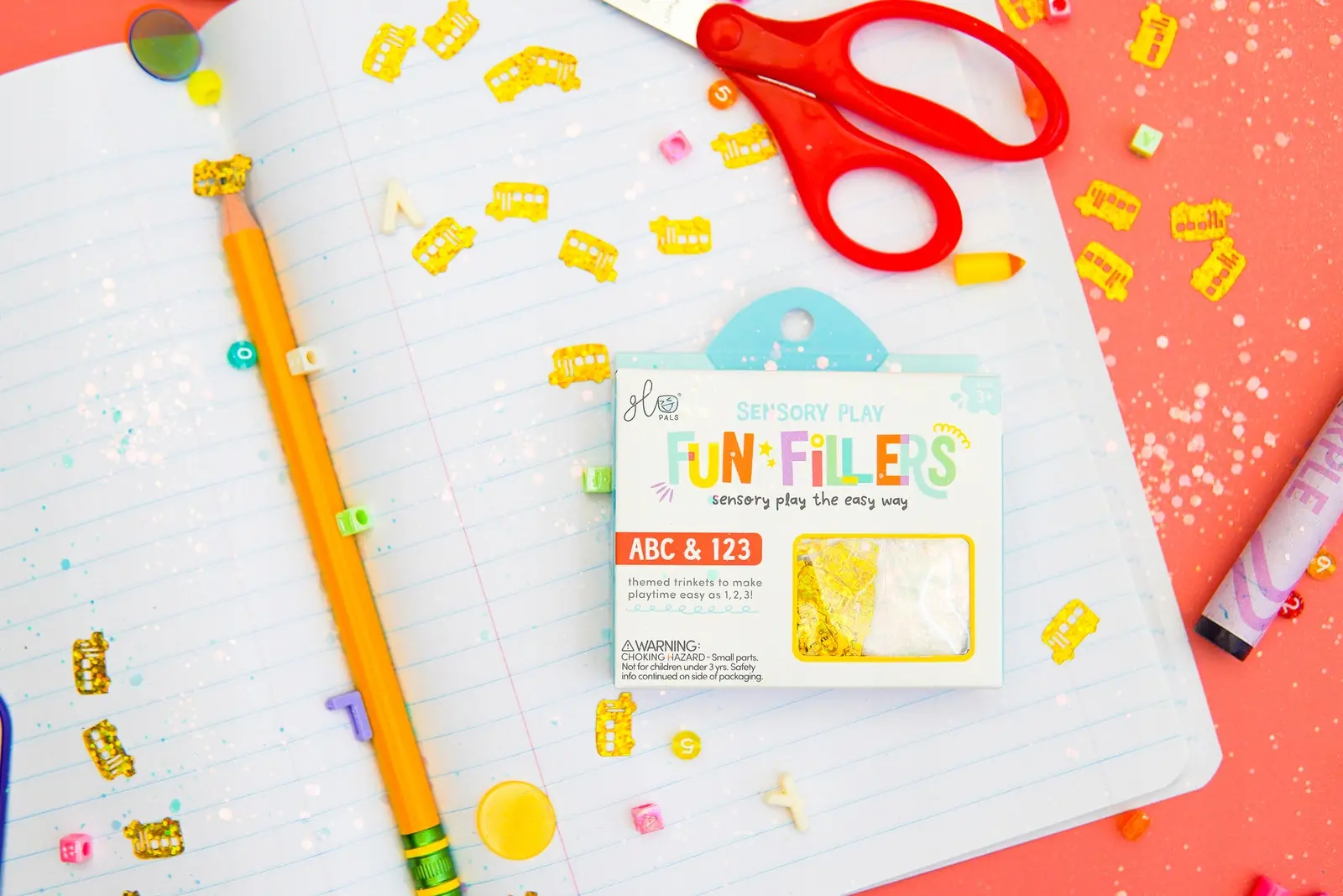 Glo Pals - Fun Fillers Wkład, figurki, brokaty do słoików SHAPES - Zabawki