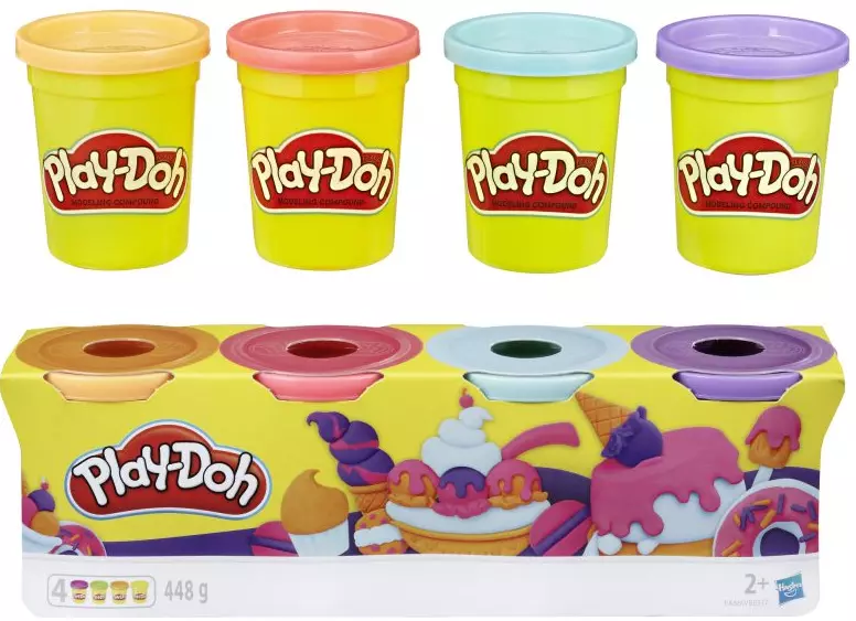 Play-Doh. Tuby uzupełniające (4 kolory) - Zabawki