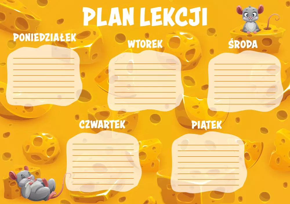 Plan lekcji A5 Ser - Papiernicze i szkolne