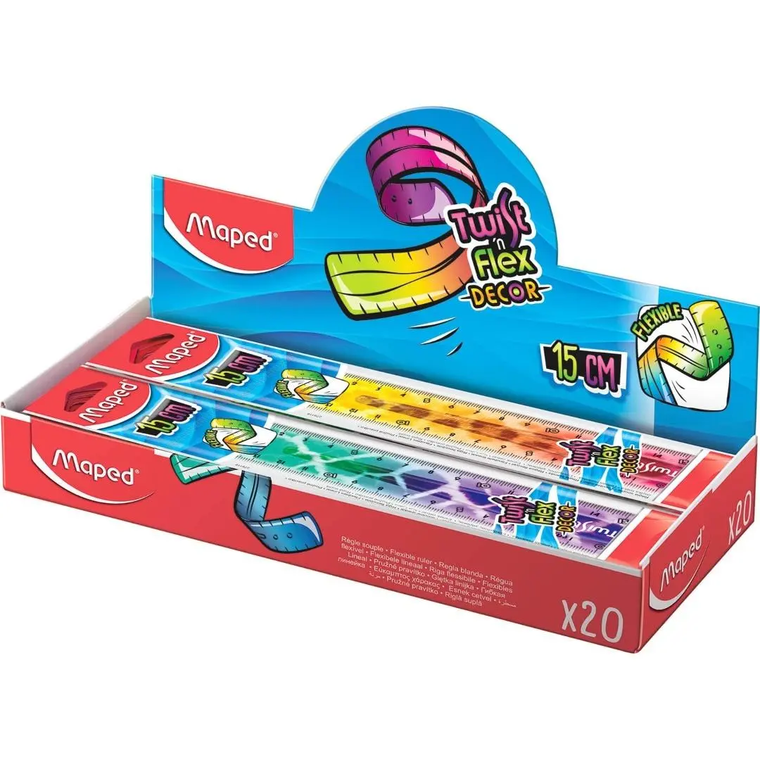 Linijka Twistn Flex Animals 15cm MAPED - Papiernicze i szkolne