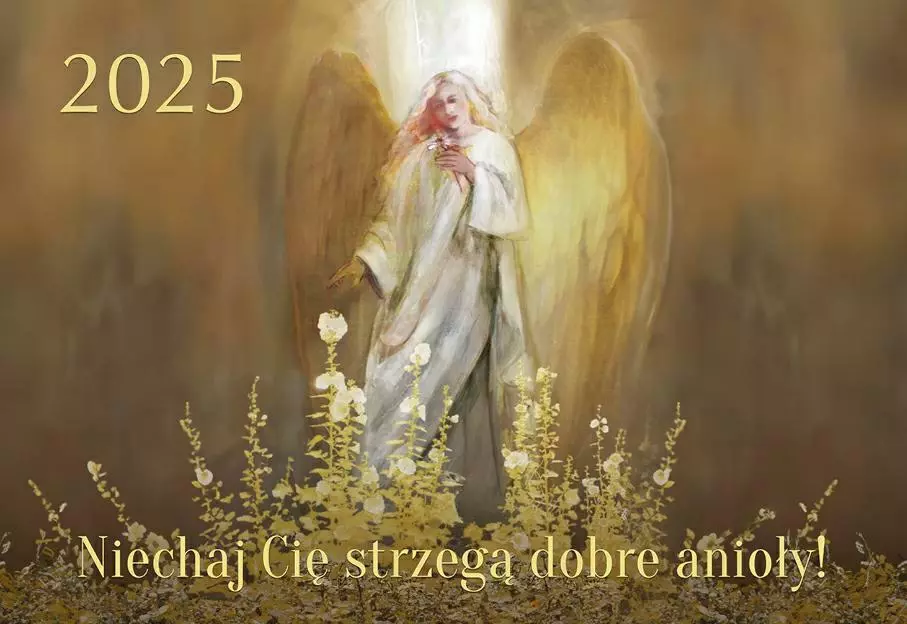 Kalendarz trójdzielny 2025, Niechaj Cię strzegą Anioły - Książki