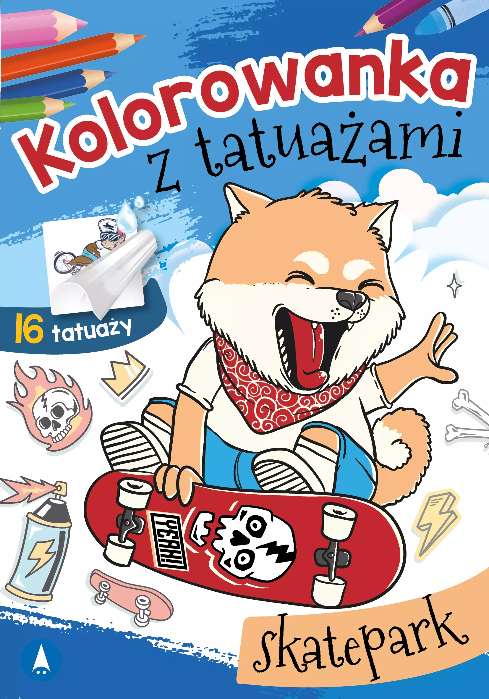 Kolorowanka z tatuażami. Skatepark - Książki