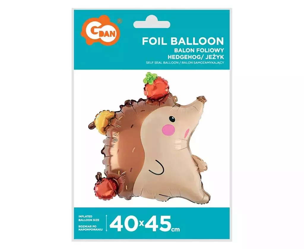 Balon foliowy Jeżyk 40x45cm - Papiernicze i szkolne