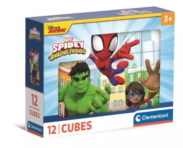 Clementoni Klocki obrazkowe 12el Spidey 41198 - Zabawki