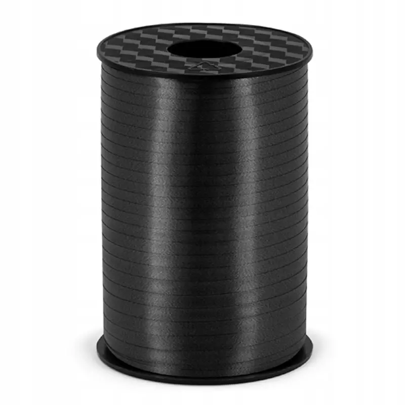 Wstążka plastikowa czarna 5mmx225m - Impreza