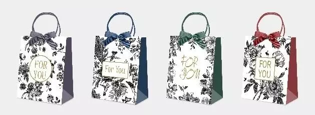 Torba prezentowa 34x34cm z kokardą mix - Papiernicze i szkolne