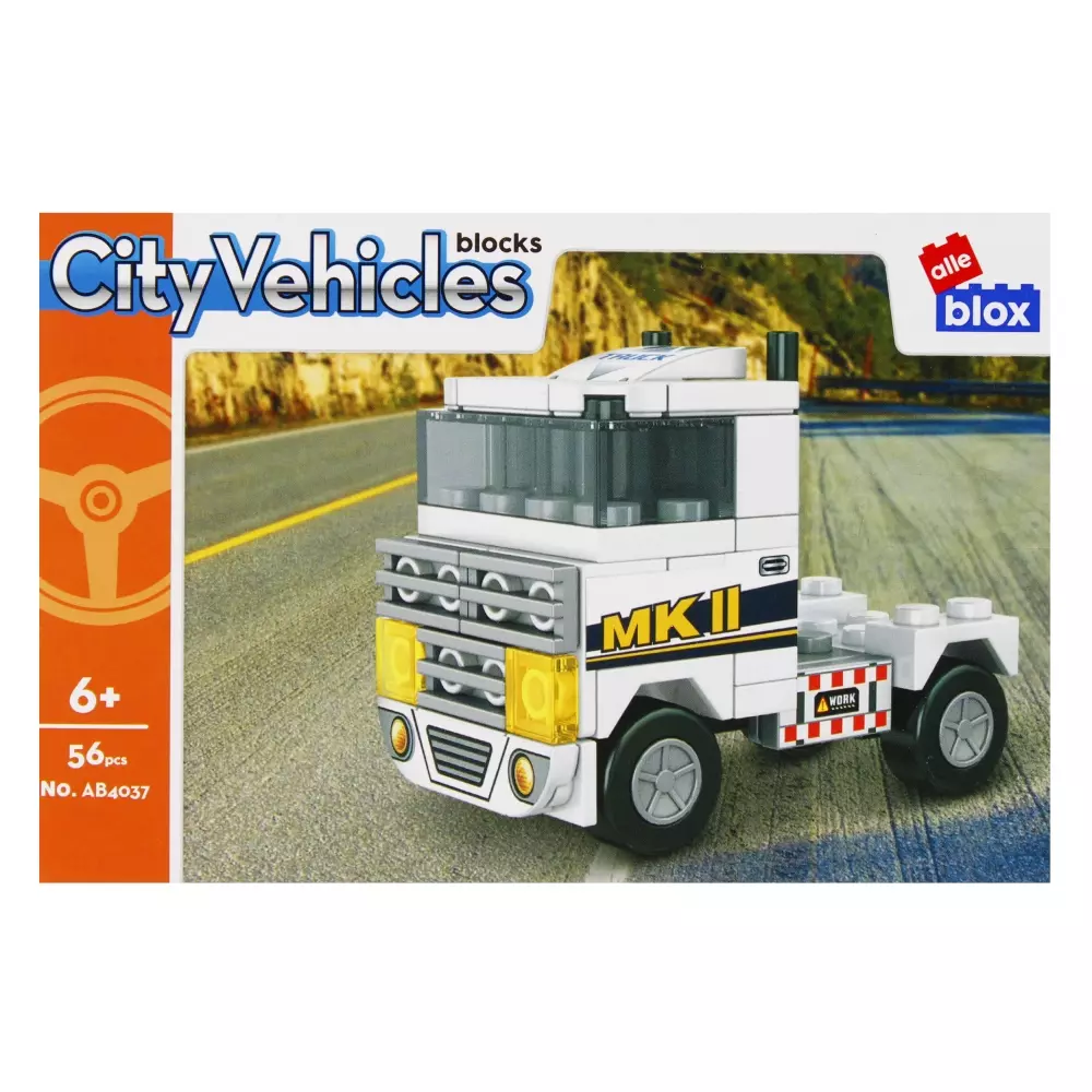 Klocki konstrukcyjne Alleblox City 56el 19x7x5 Tir pudełko - Zabawki