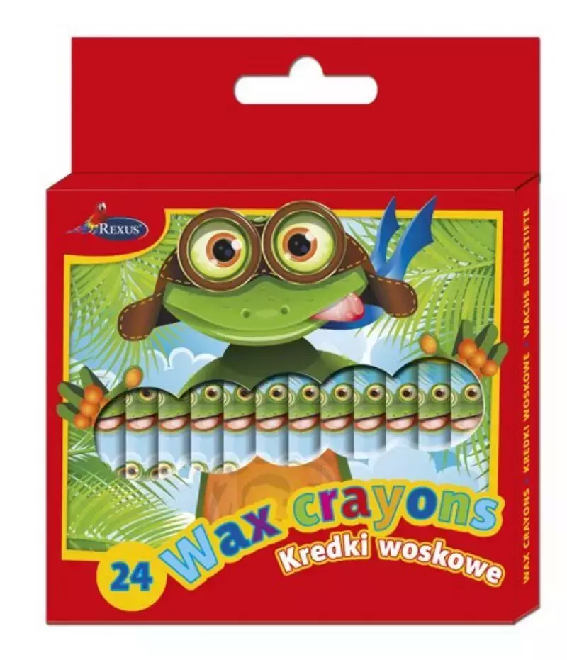 Kredki woskowe, 24 kolory - Papiernicze i szkolne