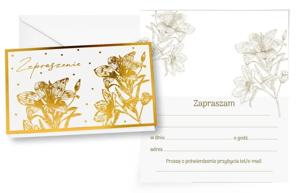 Zaproszenie Kwiaty - Impreza
