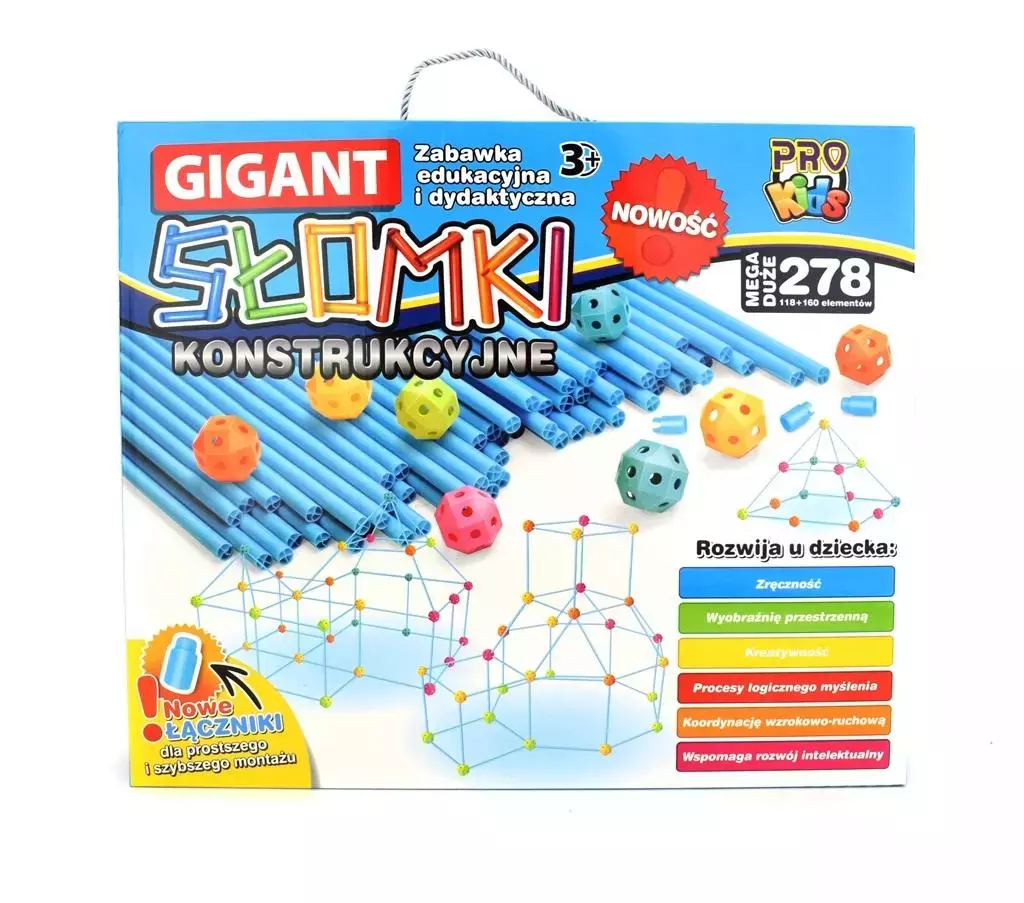 Słomki konstrukcyjne Gigant 278 elementów - Zabawki