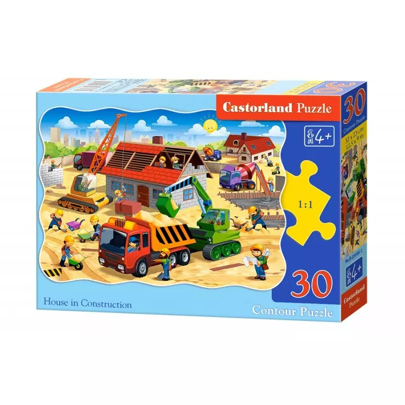 Puzzle 30 elementów. Budowa domu - Puzzle
