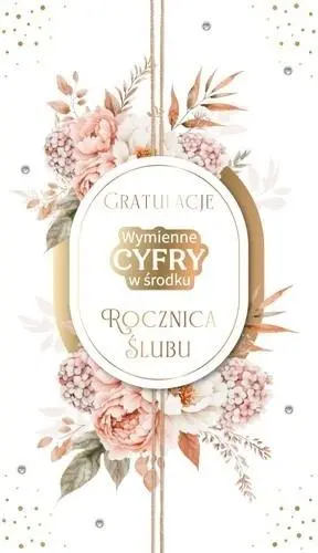 Karnet Rocznica Ślubu wymienne cyfry - Papiernicze i szkolne