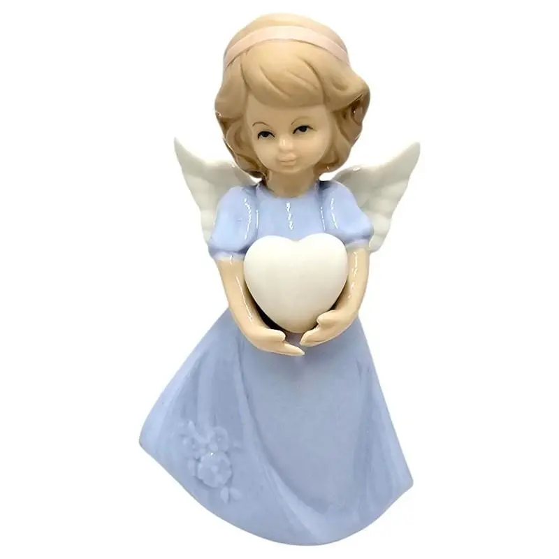Figurka Aniołek porcelanowy niebieski 14cm - Papiernicze i szkolne