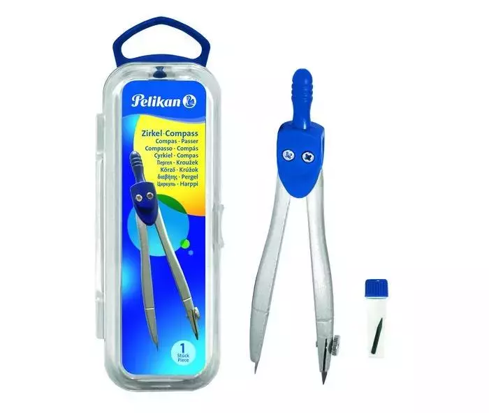 Cyrkiel metalowy w etui - Papiernicze i szkolne