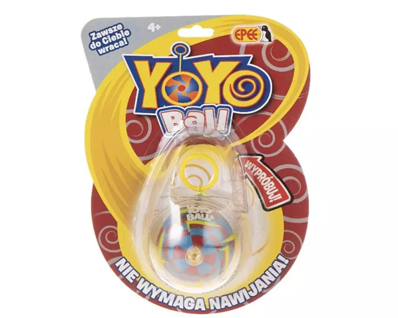 Yoyo Ball bordowy blister, yoyo z żółtymi strzałkami - Zabawki