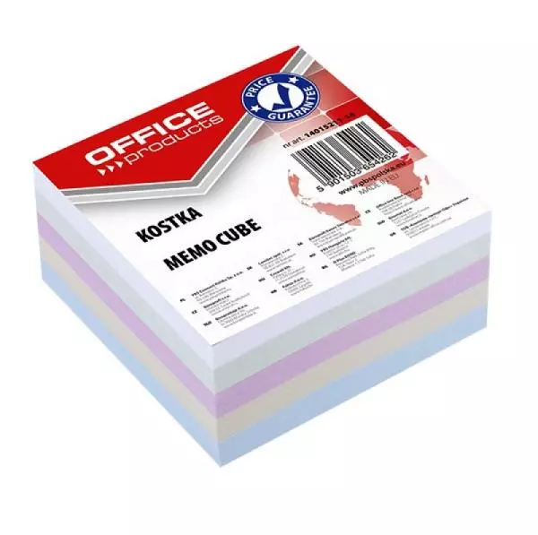 Kostka kolorowa nieklejona 8,5x8,5x4cm OFFICE PRODUCTS - Papiernicze i szkolne