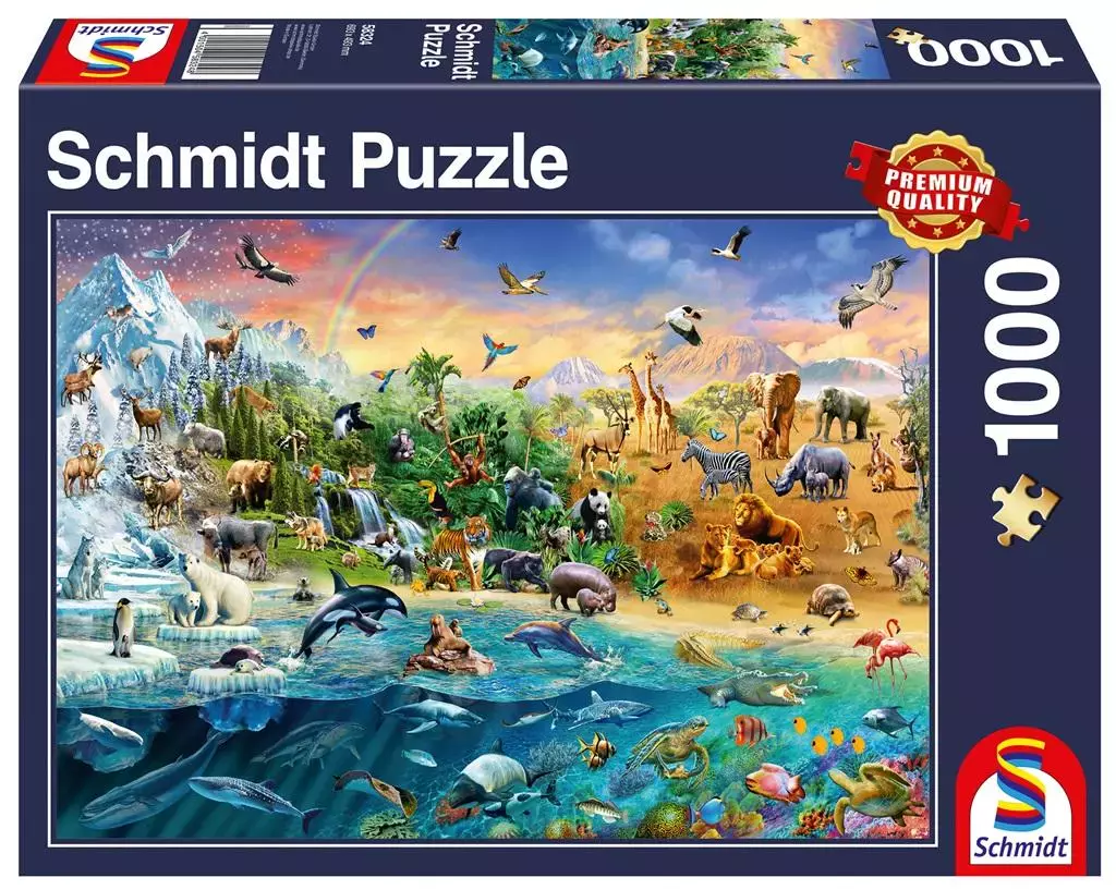 Puzzle 1000 elementów. Królestwo zwierząt - Puzzle