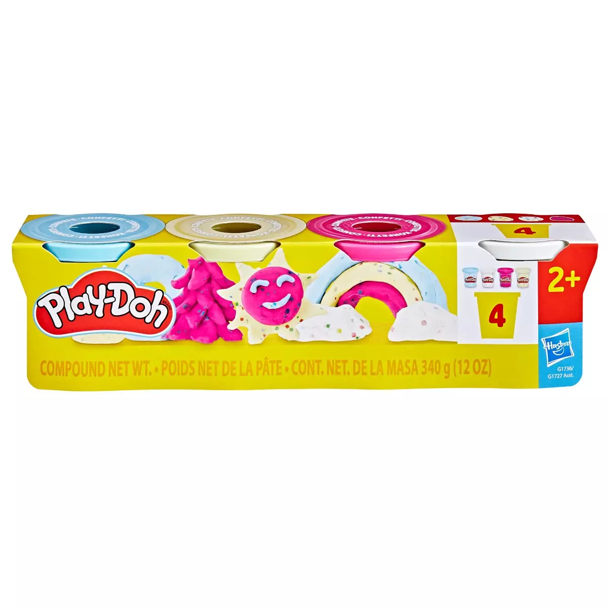 PLAY-DOH  4Pak Confetti, zabawka kreatywna - Zabawki