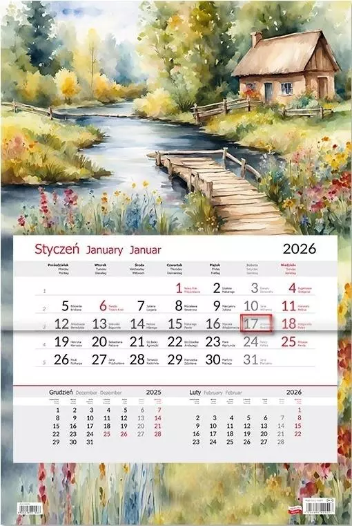 Kalendarz 2026 jednodzielny Chatka - Książki