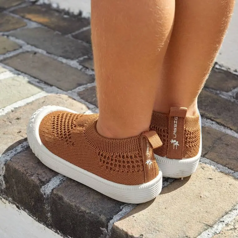 Lassig Ultrawygodne elastyczne trampki dziecięce z antypoślizgową podeszwą Splash & Fun caramel, rozm. 23 - Mama i dziecko