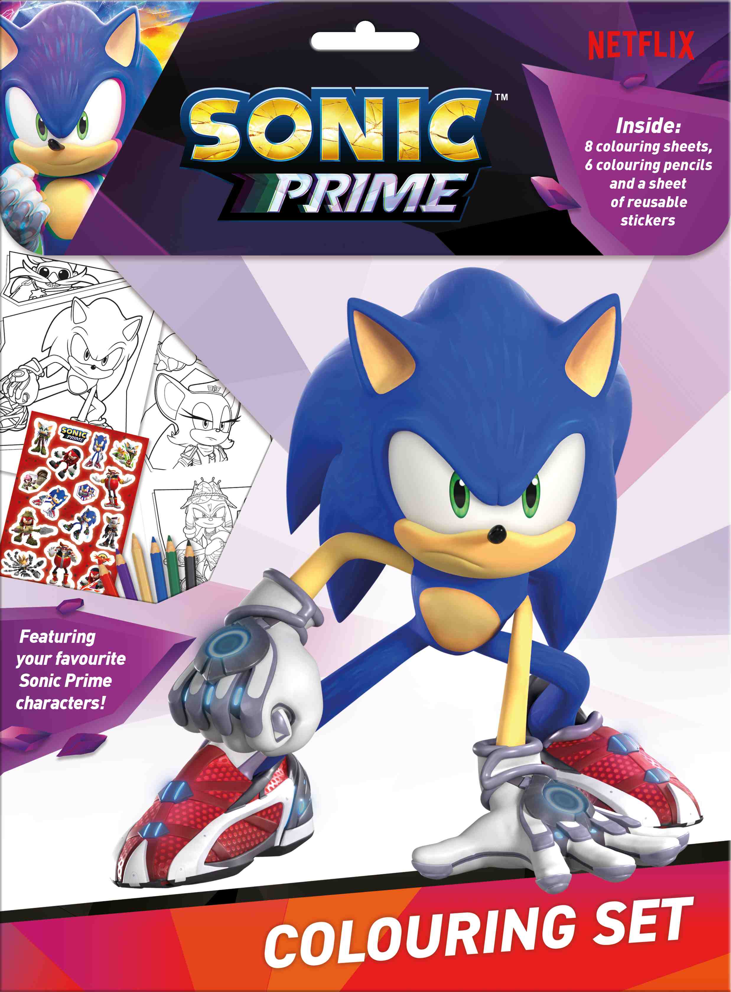 Zestaw do kolorowania z naklejkami Sonic SN00014 - Papiernicze i szkolne