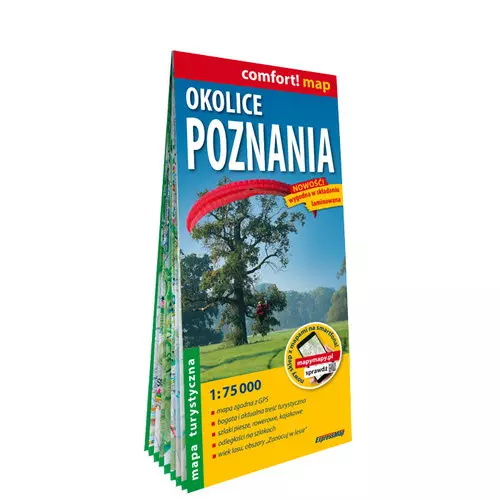 Okolice Poznania laminowana mapa turystyczna 1:75 000 - Książki