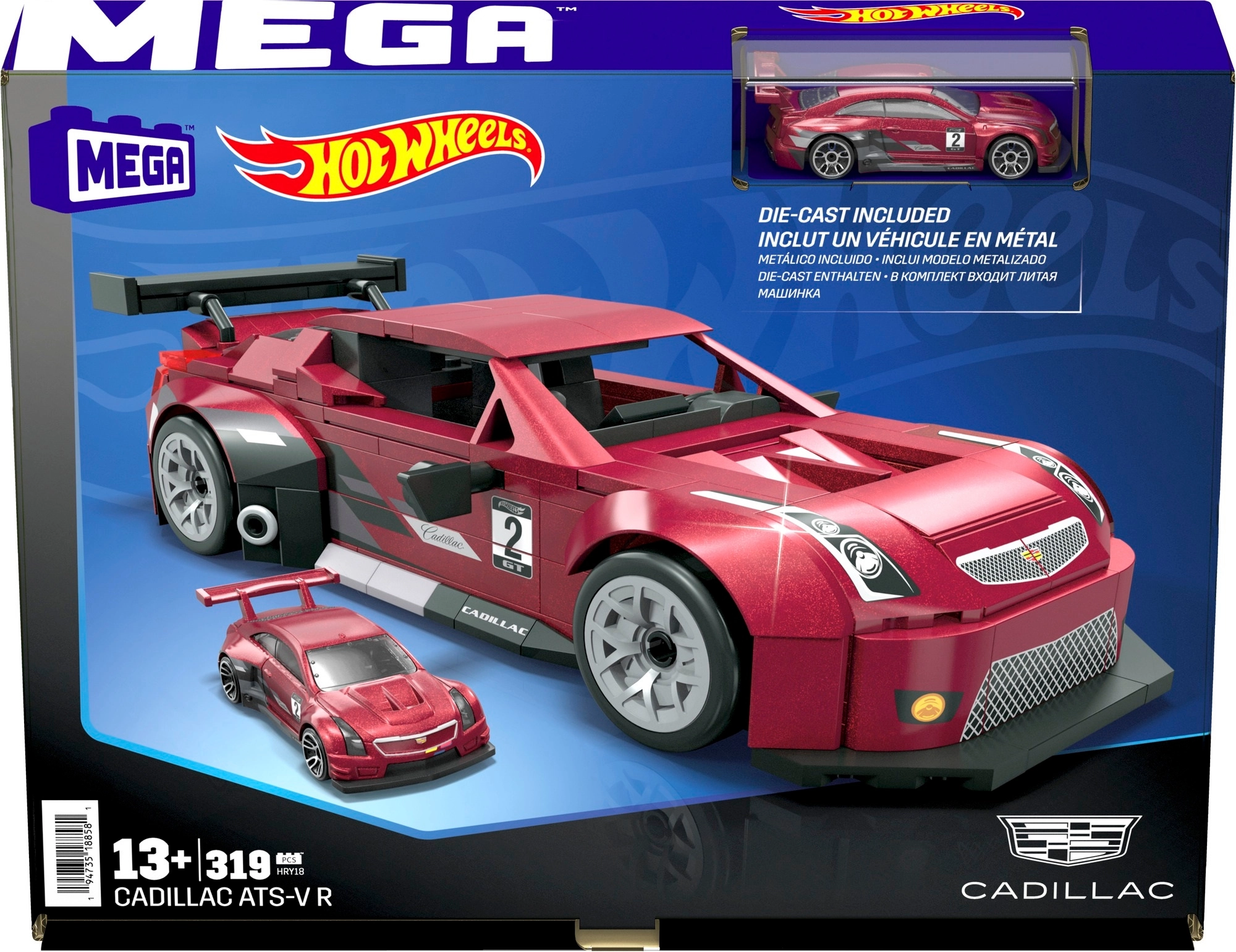 MEGA HW Cadillac ATS-VR Kolekcjonerski pojazd Zestaw klocków - Zabawki