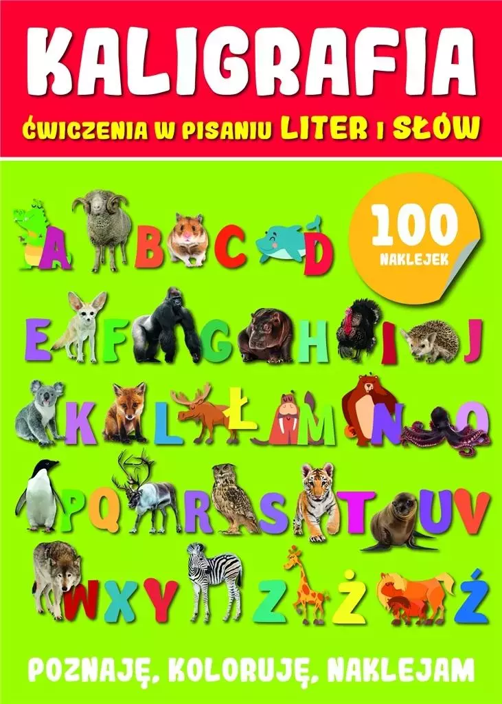 Kaligrafia ćwiczenia w pisaniu z naklejkami - Książki
