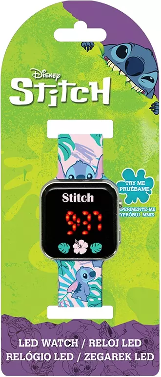 Zegarek LED z kalendarzem Stitch LAS4091 - Zabawki