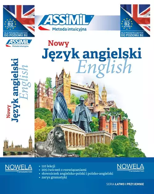 Nowy język angielski łatwo i przyjemnie samouczek A1-B2 + audio online - Książki