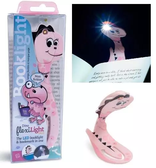Flexilight Pals Dinosaur Pink - Lampka do książki - Papiernicze i szkolne