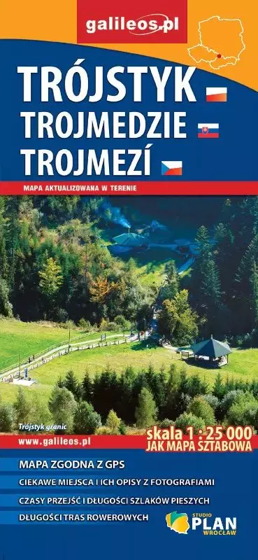 Trójstyk, mapa wodoodporna, 1 : 25 000 - Książki